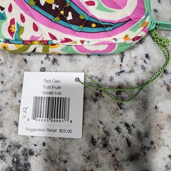 Vera Bradley Mini Wallet Tutti Frutti Green Boho NWT - Picture 5 of 5